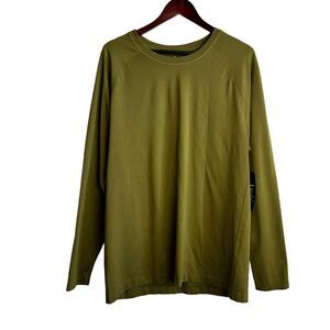 NEW FABLETICS Mens size XXL Green The Training Day Long Sleeve Shirt Top Nylon